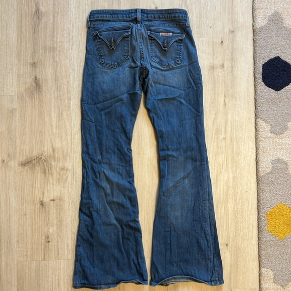 Hudson Womens Flare Jeans Blue Stretch Medium Wash Low Rise Denim USA 28 - Picture 4 of 7